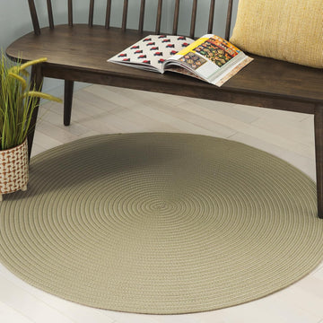 Braided Indoor/Outdoor Washable Oval Rug 3x5, Sage BRD315W