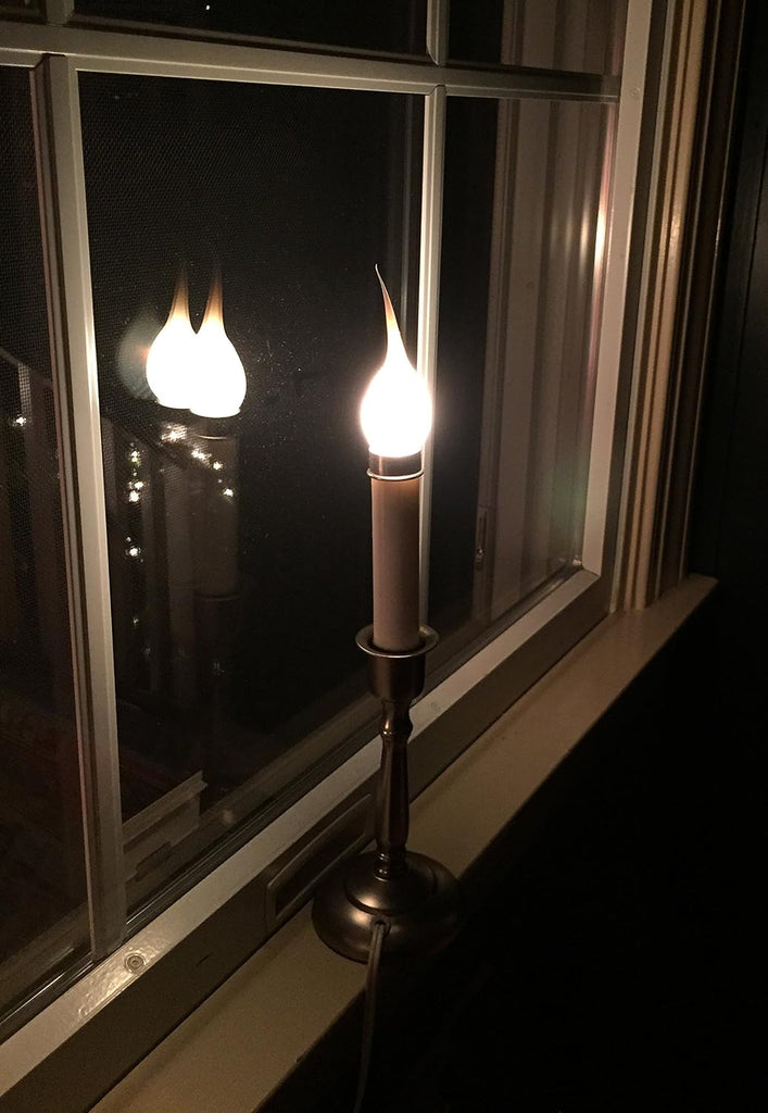 Silicone Dipped, Country Style, Electric Candle Lamp Chandelier Light Bulbs, 7 Watt Incandescent, Individually Boxed
