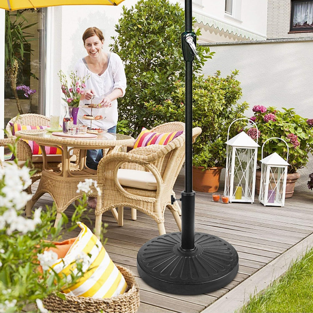 22 lbs Patio Umbrella Base, Outdoor Umbrella Base, Market Umbrella Base Stand Black