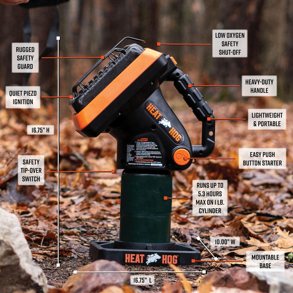 4, 000 BTU Portable Propane Radiant Space Heater, Indoor, Outdoor, Garage, Camping, Outdoor Sports, Boating, RVs