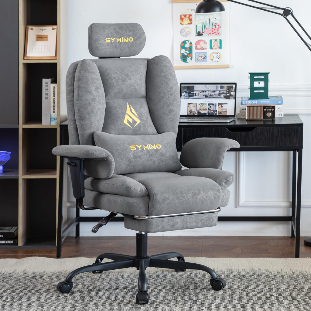 Ergonomic Gaming Chair with Footrest & 155° Recline
