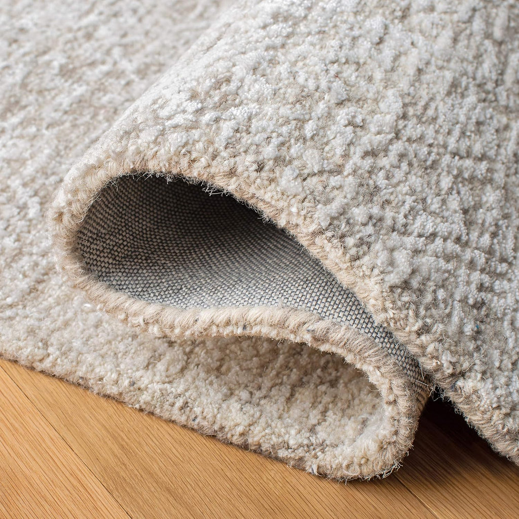 Glamour Area Rug - 9' x 12', Beige, Handmade Wool & Viscose