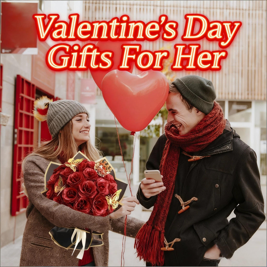 Self-Assembly) Custom Glitter Flower Bouquet, 12 Pcs Forever Flowers, Artificial Glitter Rose Bouquet, Eternal Roses