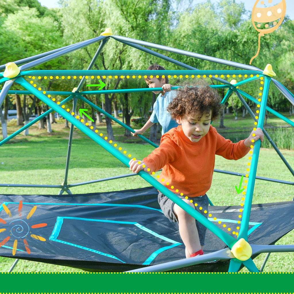 12FT Dome Climber, Outdoor Playground Climbing Dome Jungle Gym