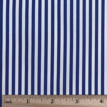 1/8" Royal Blue & White Striped Fabric Lightweight Polycotton 57" W x 36" L
