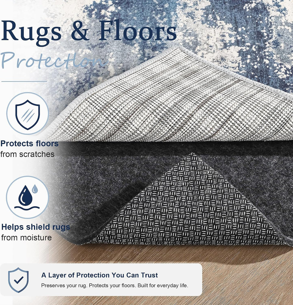 Non Slip Rug Pad Gripper 5x7 Cushioned Carpet Pads - Set of 35