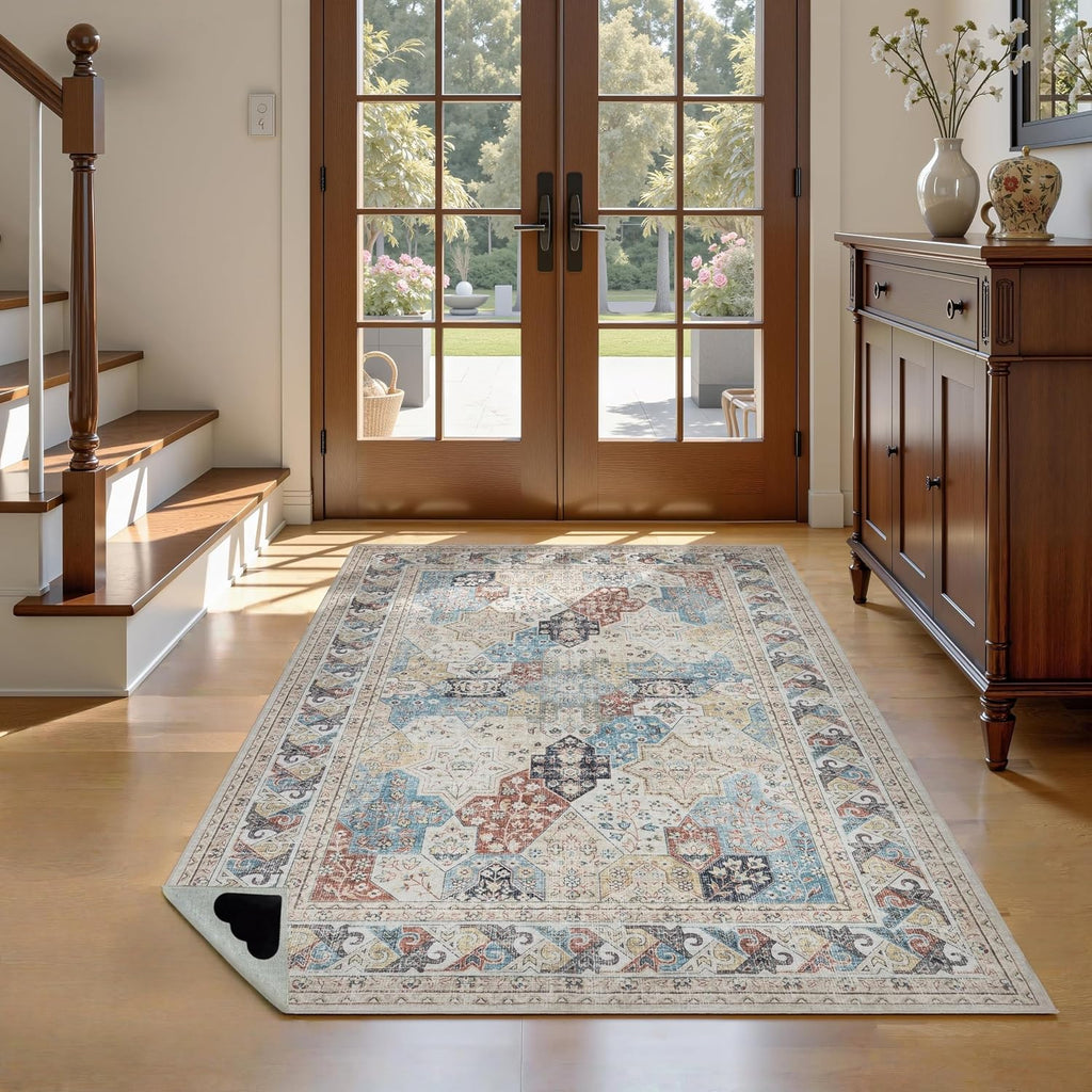 4x6 Vintage Oriental Moroccan Washable Area Rug Non-Slip Carpet