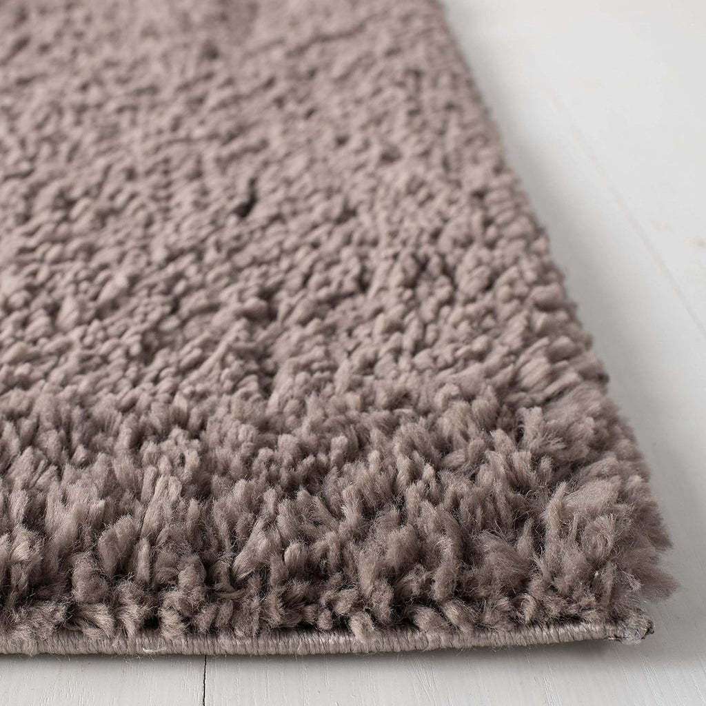 August Shag Area Rug - 10' x 14', Taupe, Solid Design, Non-Shedding & Easy Care, 1.2-inch Thick