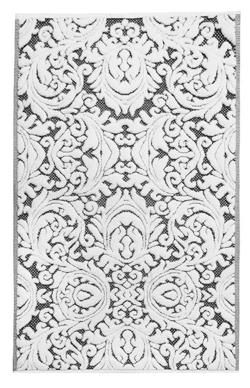 Bath Tub Mat - 1 Pack Sculpted Jacquard Bathroom Mat - Black
