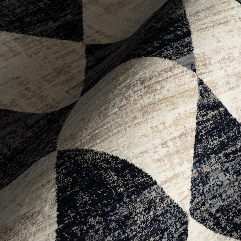 Meline Checkered Runner Rug Bedroom Dining Room Entryway Hallway, Navy