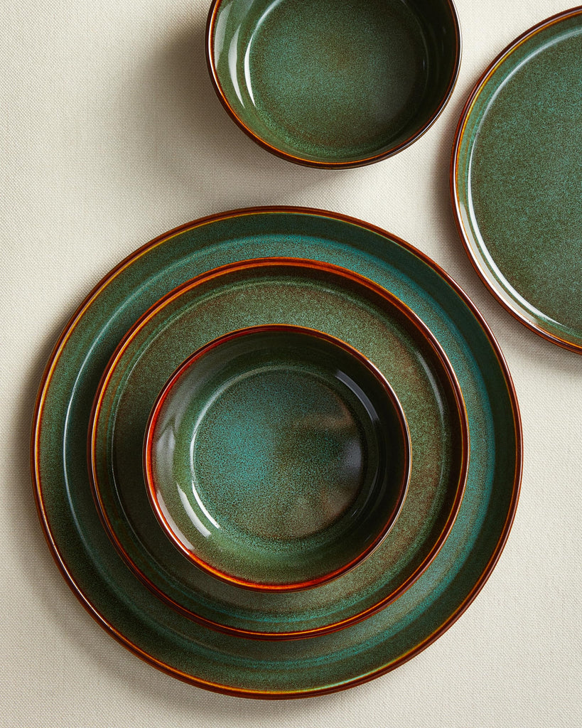Ceramic Plates and Bowls Sets for 6, 18pcs Dinnerware Sets, Dish Set