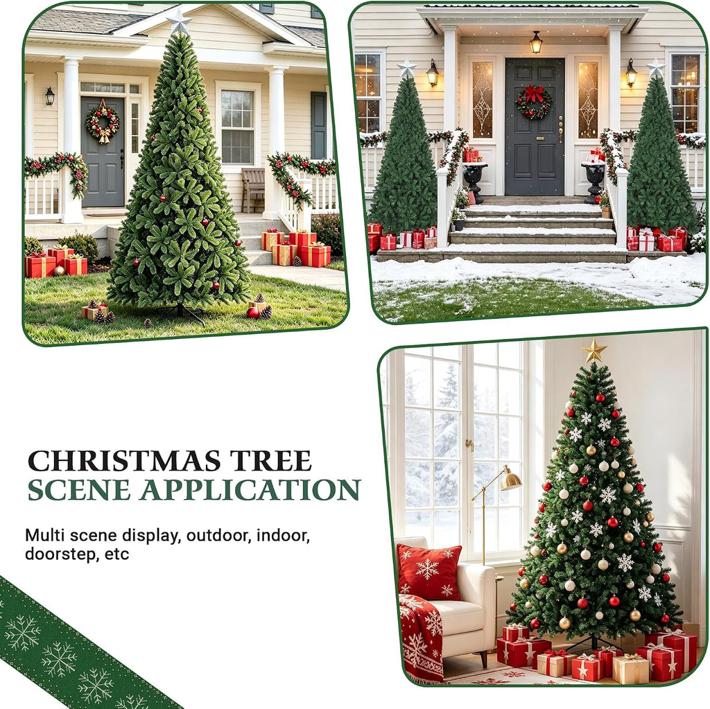 Artificial Christmas Tree, Christmas with Over 4200 Branch Tips and 1200 LED,Artificial Pine Lighted Holiday Tree