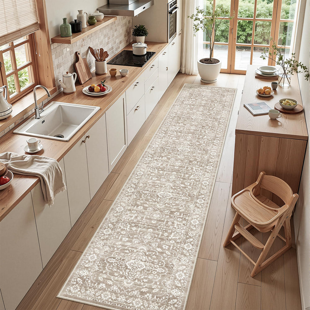Runner Rug Non-Slip 2x10, Washable Soft Kitchen Rug