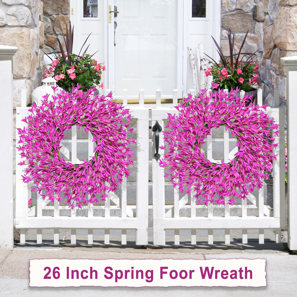 26 Inch Spring Wreaths for Front Door Large Spring Door Wreath Easter Valentines Wild Floral Summer Wreaths Outside