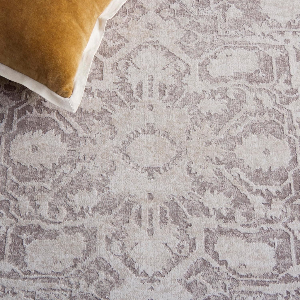 Area Rug 8x10 - Reflection - Large - Beige & Cream, Non-Shedding & Easy Cleaning