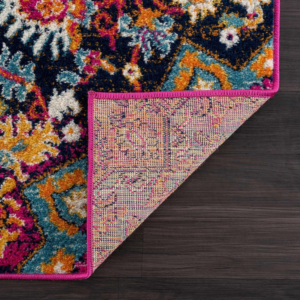 Gray Medallion Traditional Area Rug Burgundy Burnt Orange Charcoal Mustard Navy Teal Beige Floral Living Room