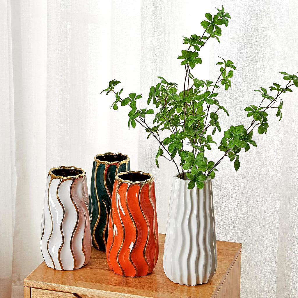 Ceramic Vase, Orange Vase