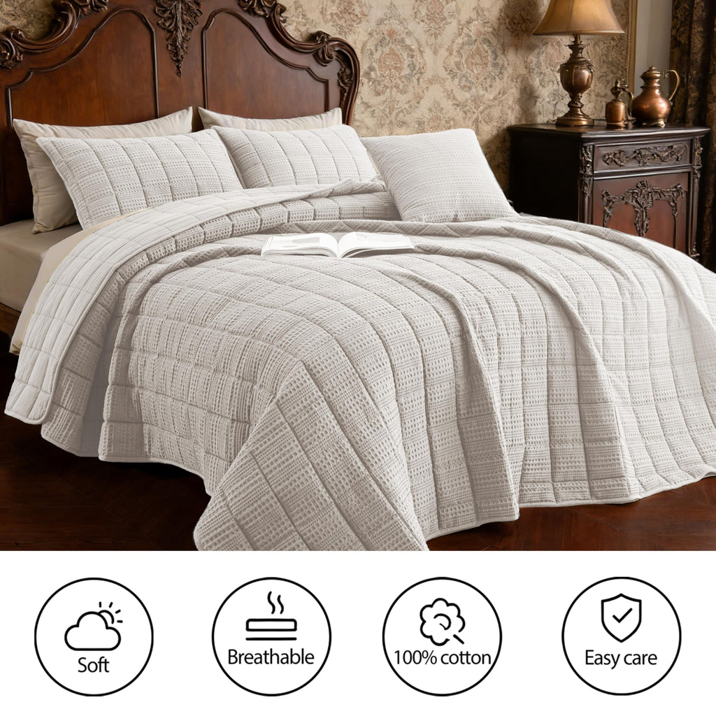 Cotton Quilt Set 98x106 Soft Lightweight Bedspread