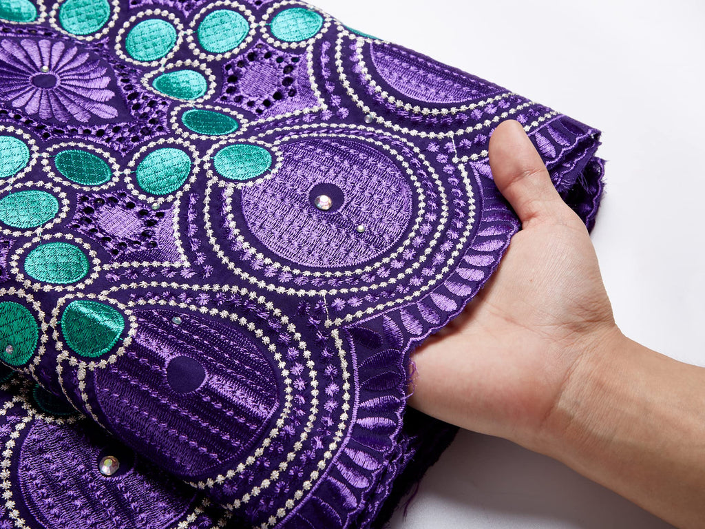 African Lace Fabric 5 Yards, Nigerian Water Soluble Textile Solid Guipure Cord Fabric Raw Material for Party Dress