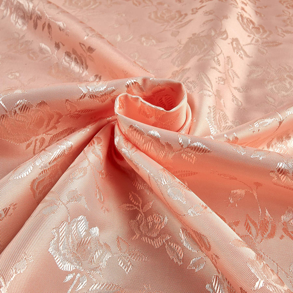 Satin Jacquard Blush, Fabric by the Yard