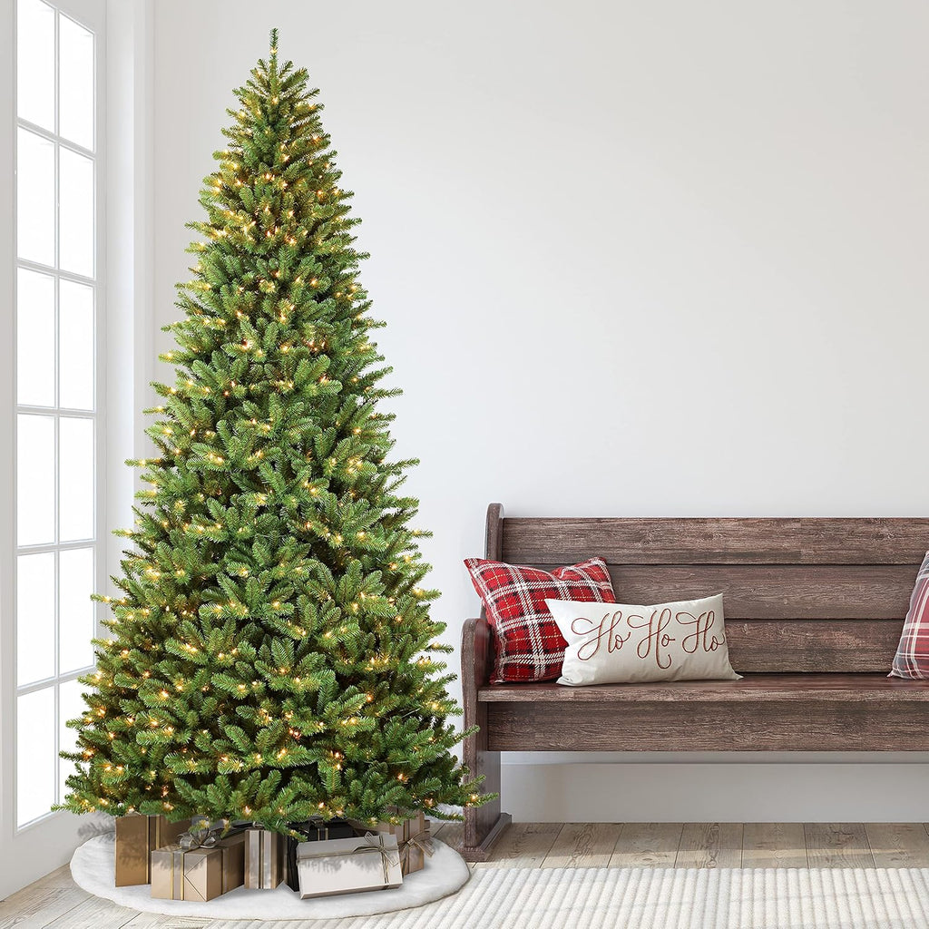 International Pre-Lit 10' Berkshire Fir Artificial Christmas Tree with 1000 Warm White LED Lights, Green