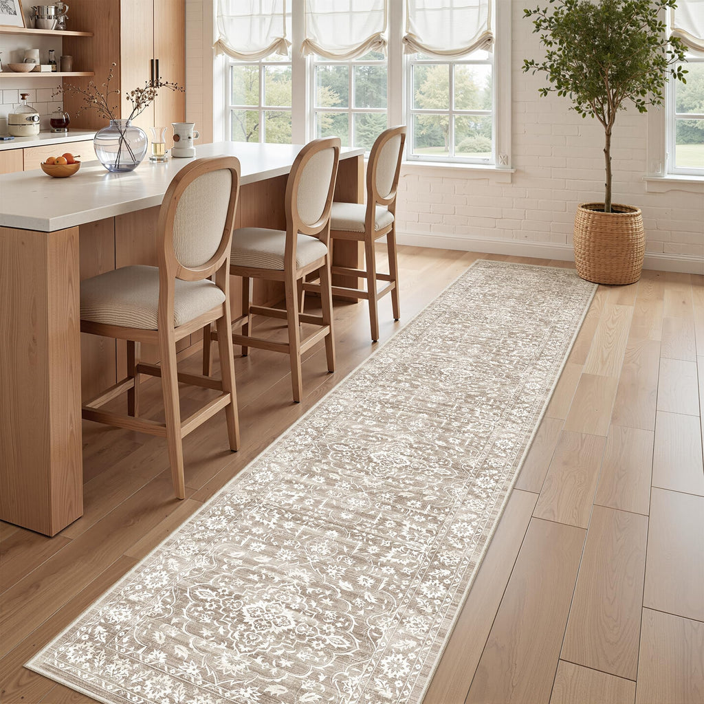 Runner Rug Non-Slip 2x10, Washable Soft Kitchen Rug