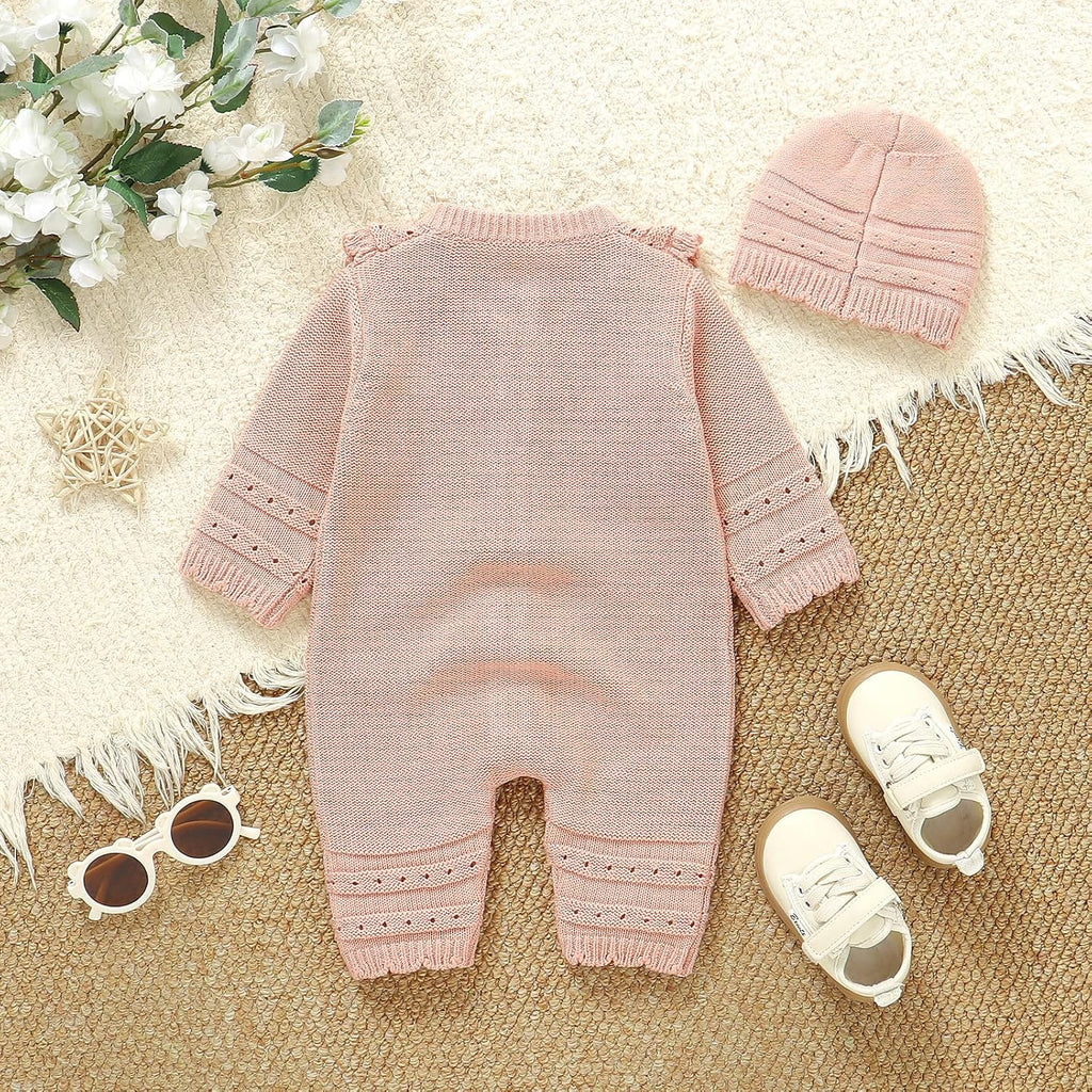 Baby Romper Cotton Knit Sweater Set