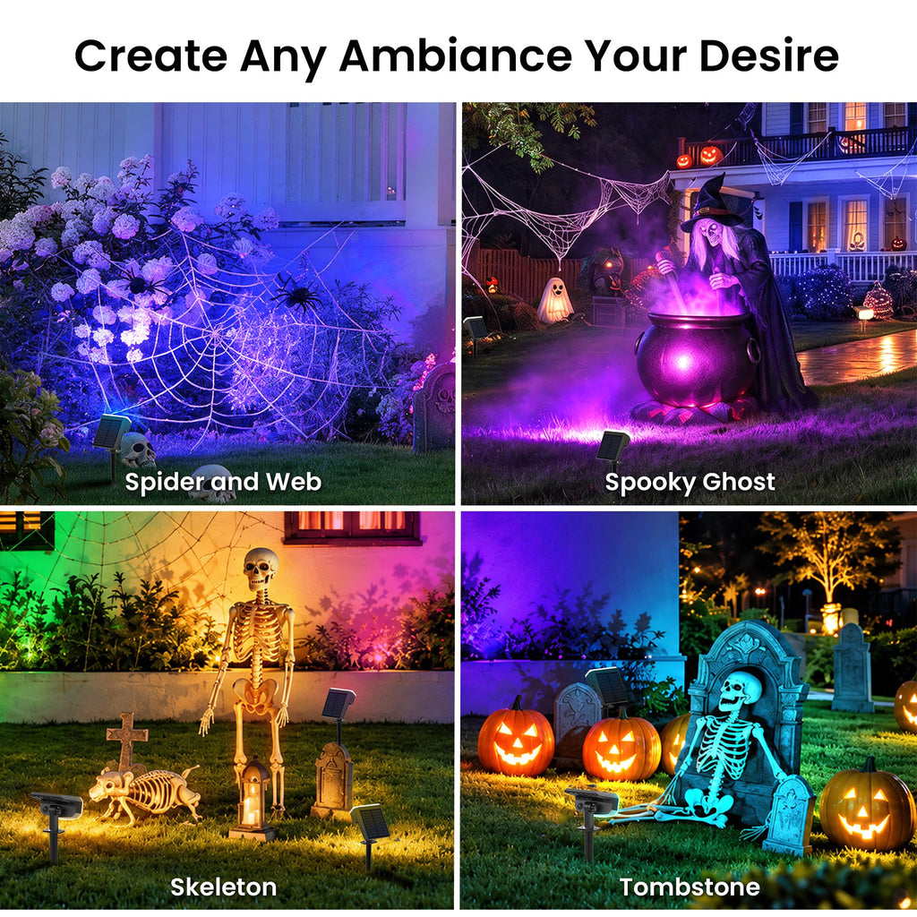 Solar Spotlights Outdoor Waterproof, 6 Pack