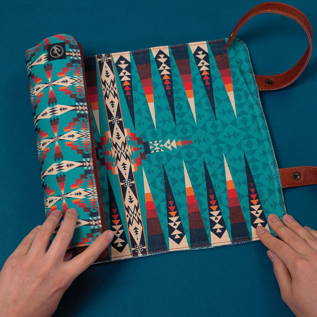 Pendleton Backgammon: Travel-Ready Roll-Up Game (Camping Games, Gift Enthusiasts)