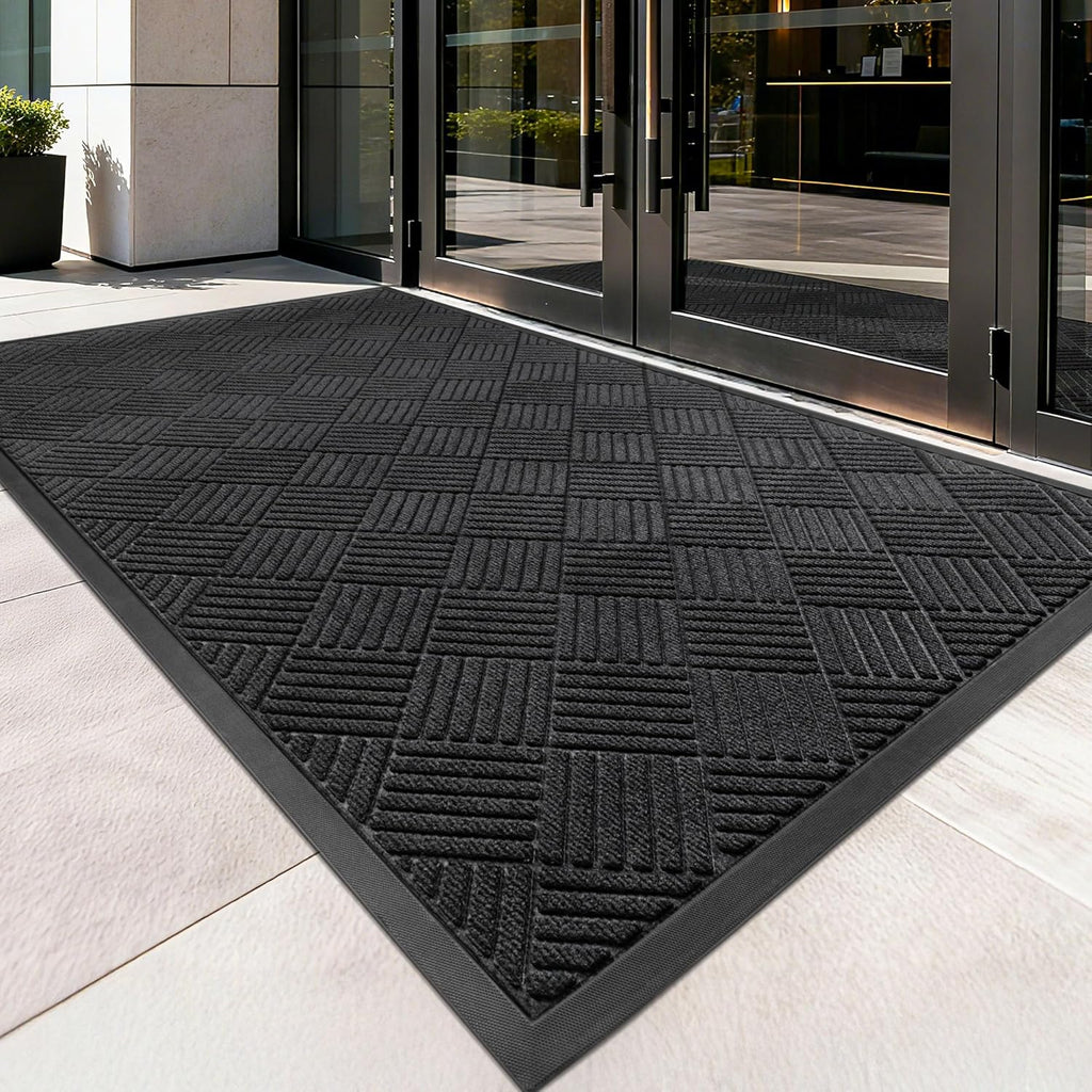 Front Door Mat, Heavy Duty Indoor Outdoor Doormat, 48" x 36" Low Profile Outdoor Mats Entrance, Stain and Fade