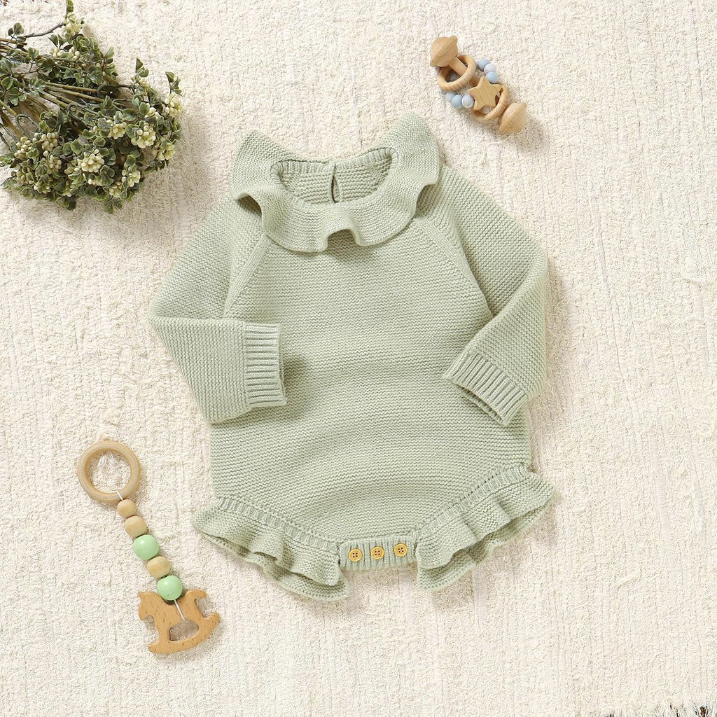 Newborn Girl Outfit Baby Sweater Knit Romper
