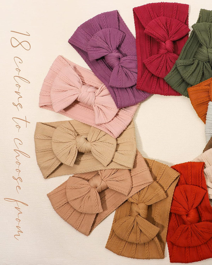 18pcs Baby Nylon Headbands Hair Bow Elastics Hairbands