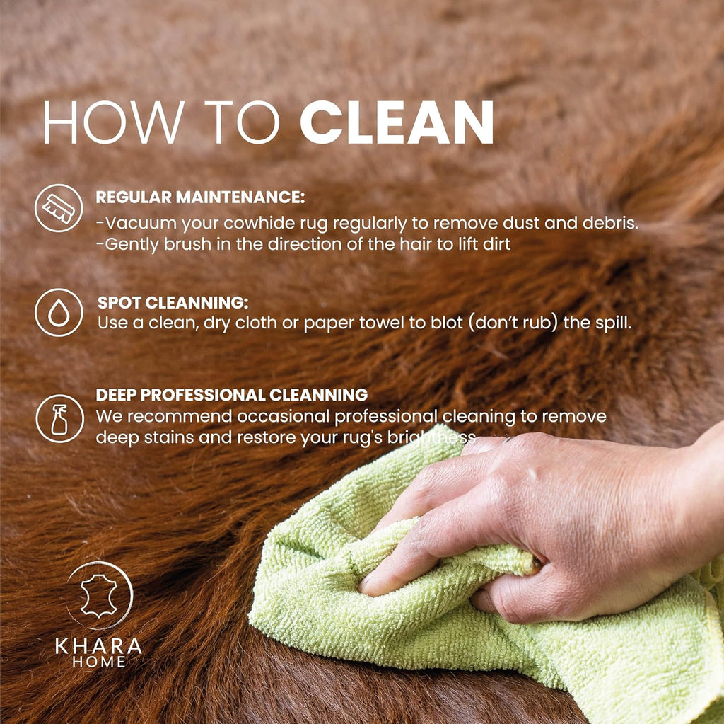Premium 100% Genuine Cowhide Rug (5-7 Ft) Hand-Picked Light Brindle Leather Area Rug, Cozy, Unique, and Durable
