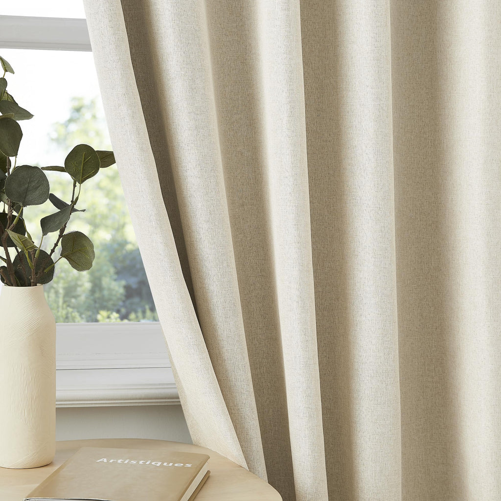 Exra Long Blackout Curtains for Large Window 144 Inch 12ft, Back Tab Pleated Drapes with Hooks, Farmhouse Curtains 2