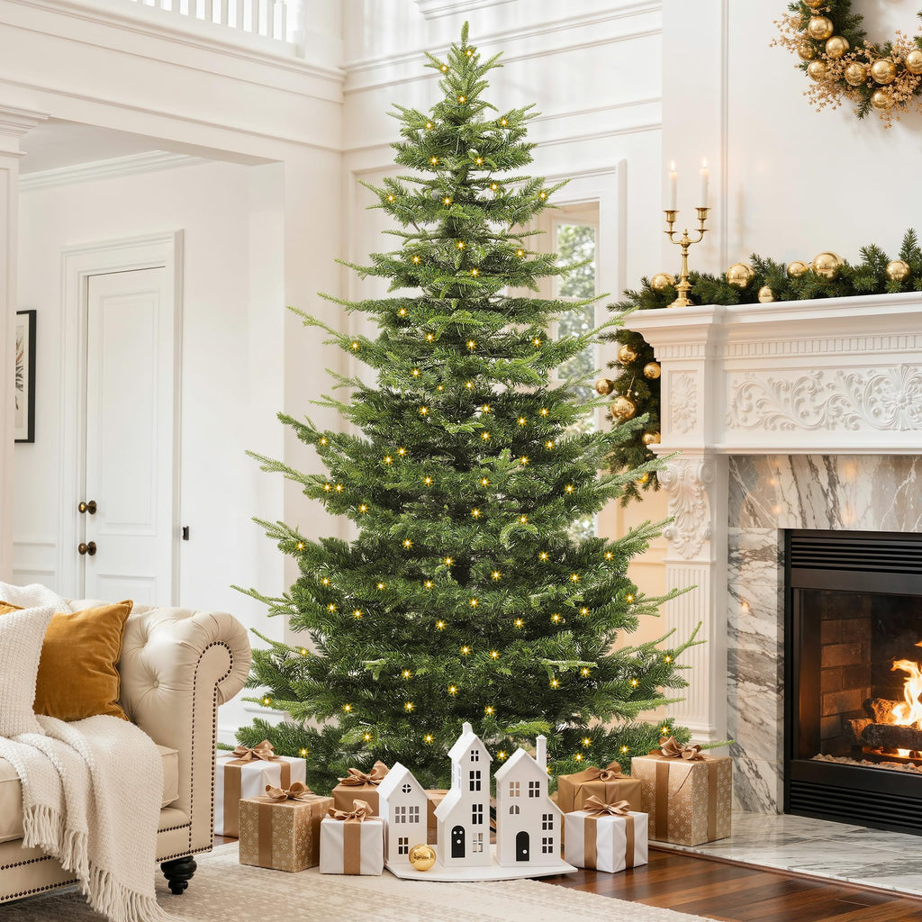 7.5FT Pre-Lit Aspen Fir Artificial Christmas Tree 700 LED Remote Timer
