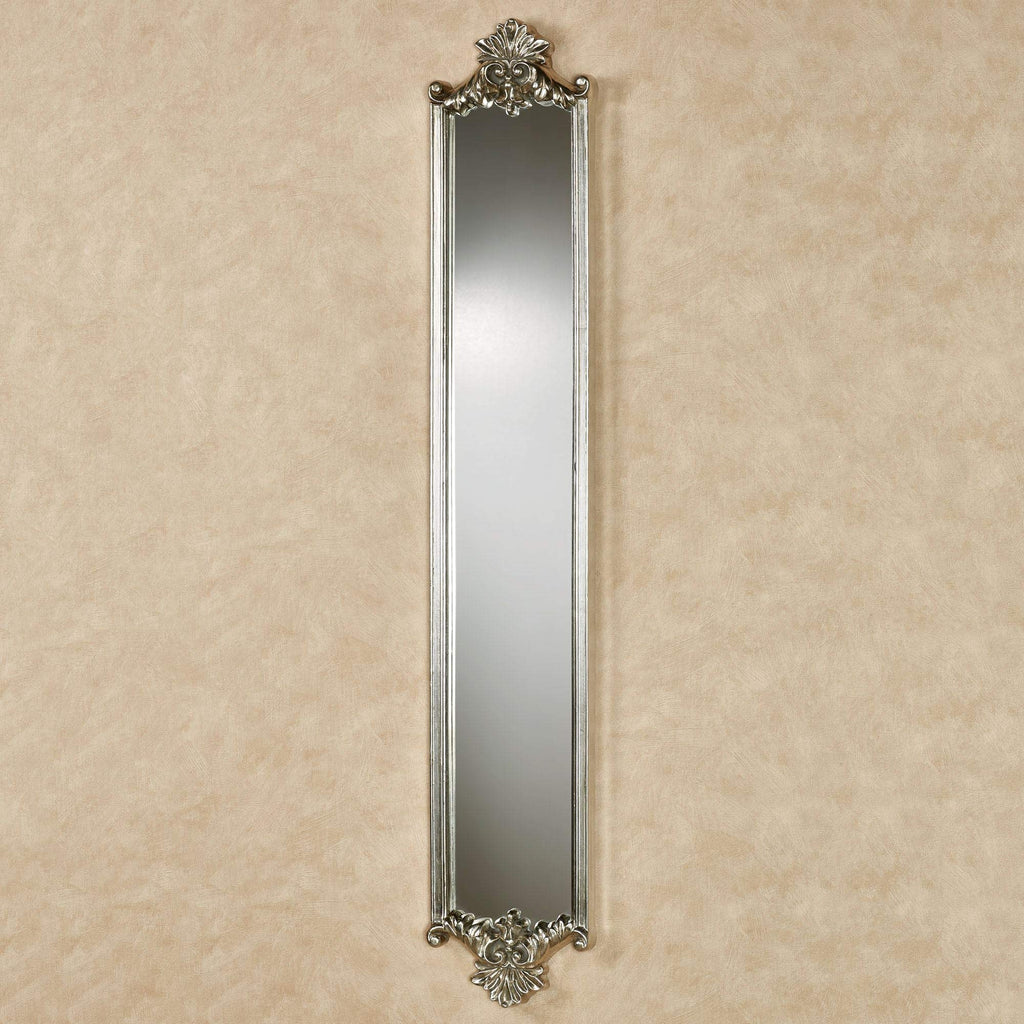Alistair Wall Mirror Panel, Antique Silver, 55 Inches High
