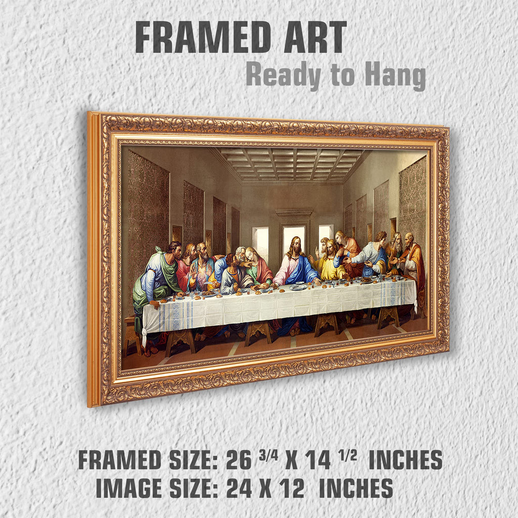 The Last Supper Gold Frame 26.75x14.5
