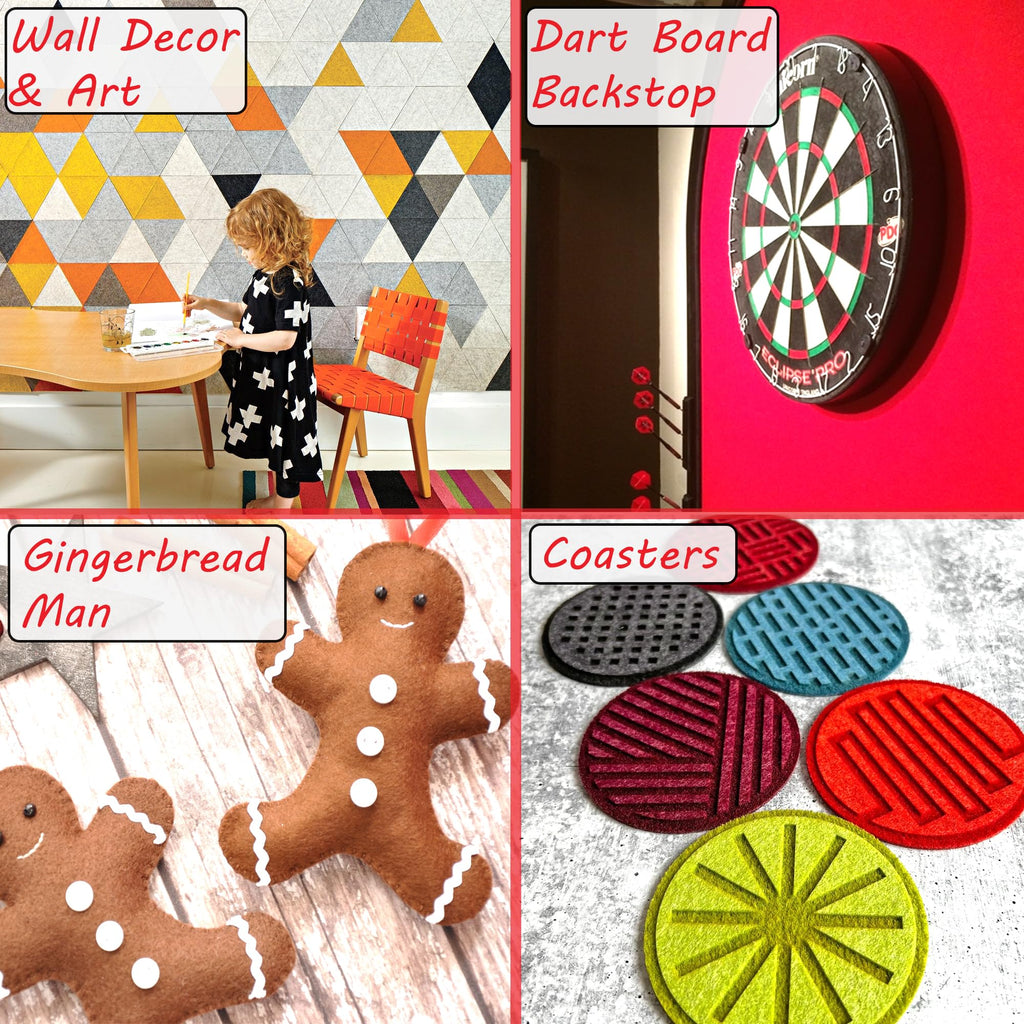 Felt Fabric | 72" Wide | 1.6mm Thick | Acrylic & Soft | Felt by the Yard | Felt for DIY Crafts, Projects, Sewing