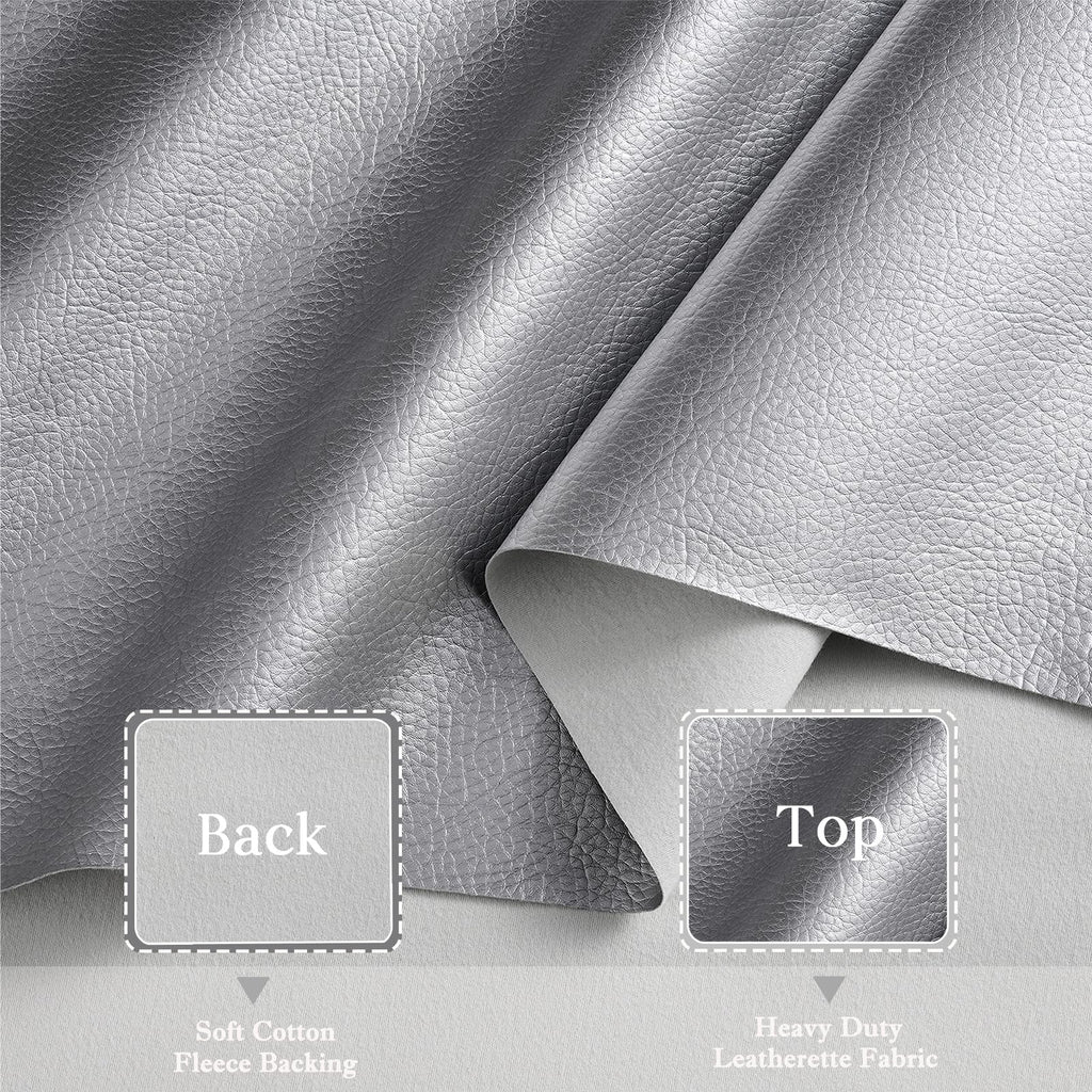 Faux Leather Fabric by The Yard 55" W Outdoor Upholstery Fabric Waterproof PU Leather for Crafts Furniture Handbag