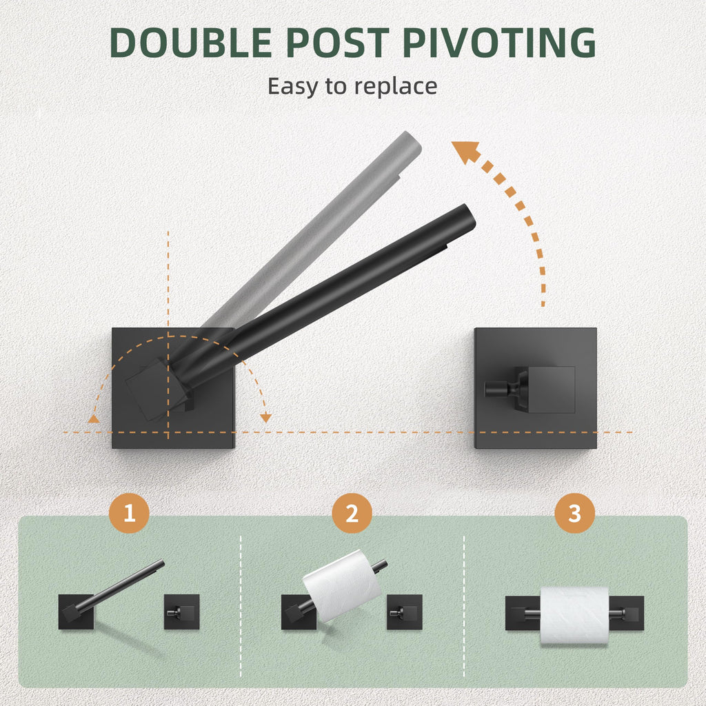 Matte Black Toilet Paper Holder Wall Mount