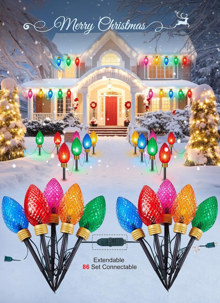Strawberry Super Jumbo Christmas Lights Outdoor, 11FT 5 LED