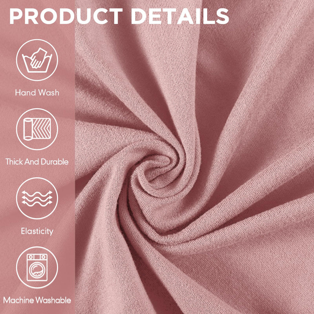 2 Pcs Couch and Loveseat Sofa Covers, Light Pink, Milk Silk