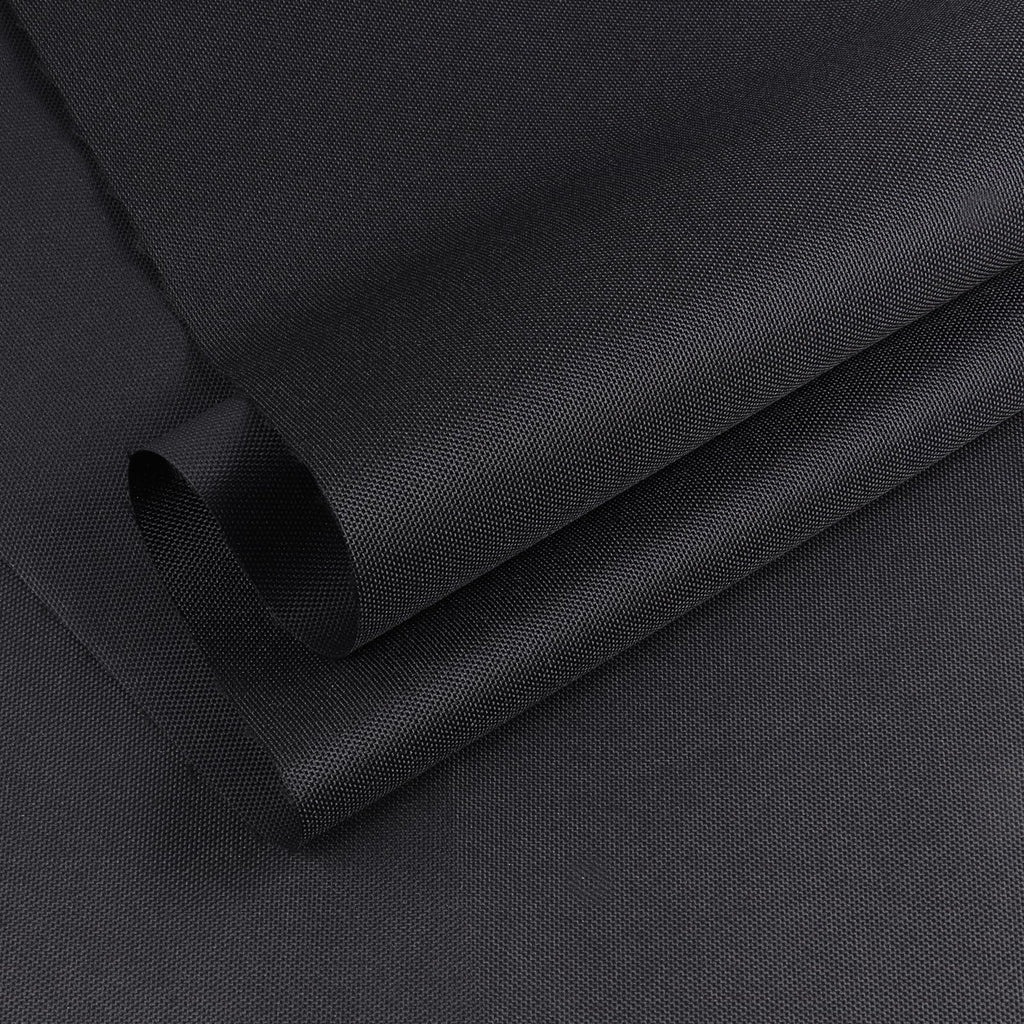 Marine Waterproof Canvas Fabric 600D PU Backing 60"×80" Black