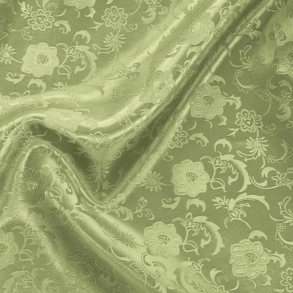 5 Yard Sage Green Satin Fabric 60" Wide for DIY Crafts