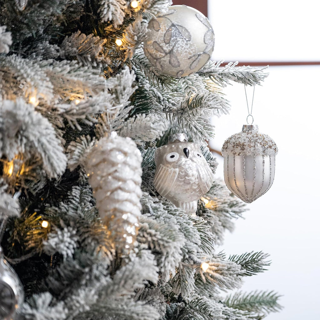 10ct Christmas Glass Ornaments Tree Decorations Set