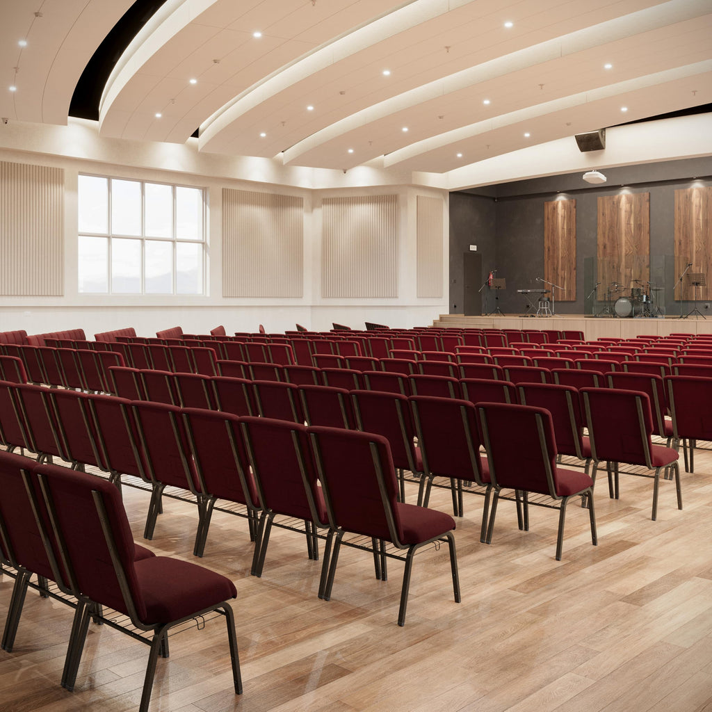 Advantage Maroon Discount Church Chair - 21 in. Wide