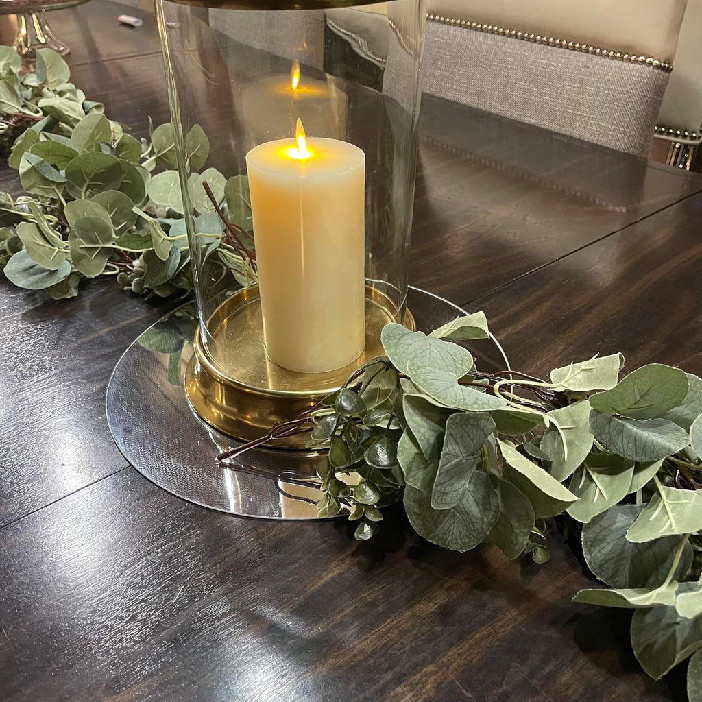 Eucalyptus Garland 5.9", Artificial Greenery for Wedding, Mantle, Fireplace