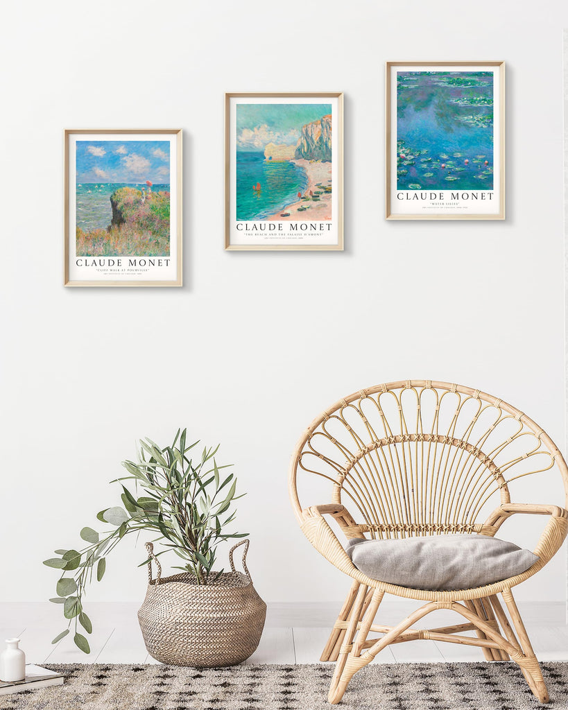 Framed Wall Art, Claude Monet Impressionism Canvas Prints Set
