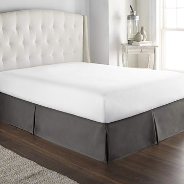 800 Thread Count 100% Natural Cotton Premium Quality Luxurious Box Pleated Bed Skirt Easy Fit with 21 Inch Drop