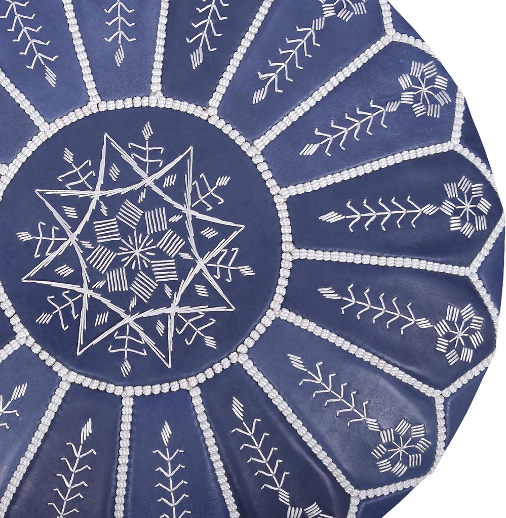 Ottoman Pouf - Stuffed, Foot Stool Ottoman Pouf, Luxury Floor Pouf , Ottoman Pouf Cover, Moroccan Pouf, Genuine